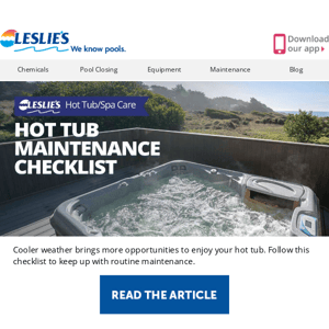 ✅ Review our Hot Tub Maintenance Checklist! (Read Now)