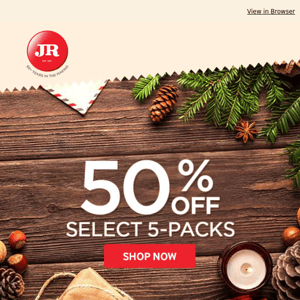 🧦 Perfect stocking stuffers: 50% off premium 5-packs