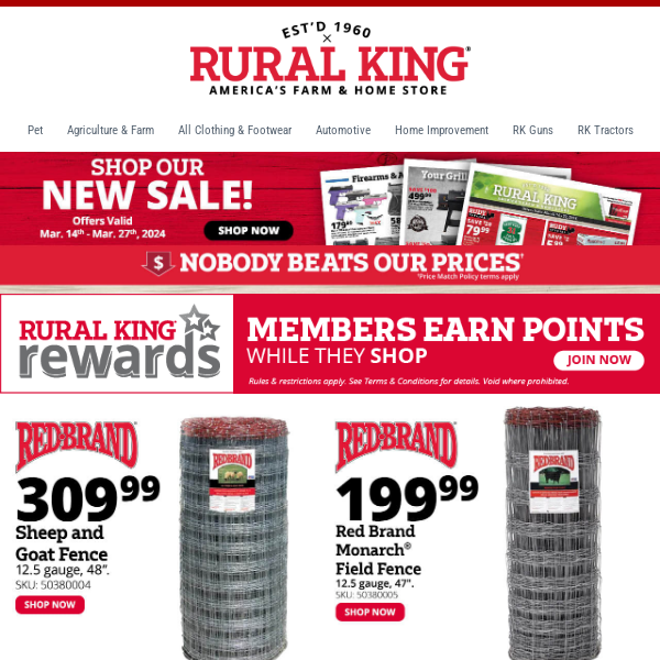 Secure Your Animals, Property, & Your Wallet! Savings on All Things Fencing & More!