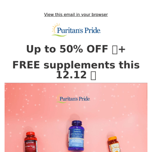 Last double-double SALE: 50% OFF + FREE supplements