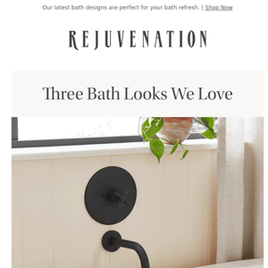 Three ways to style your bath