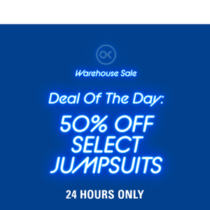 DEAL OF THE DAY: 50% Off Select Jumpsuits!