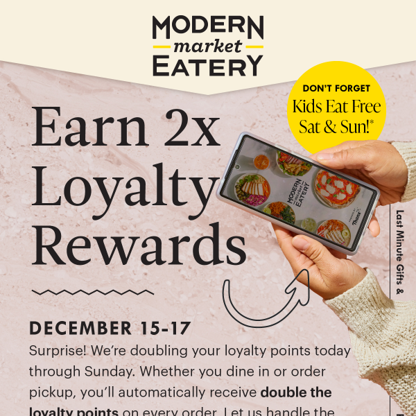 Earn 2x Points Through Sunday!