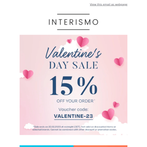 ❣️ Your 15% off Valentine's Day voucher is waiting❣️