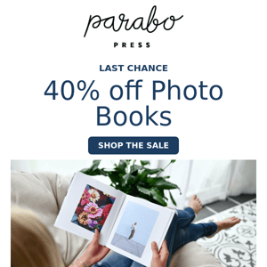Don't miss 40% off Photo Books!