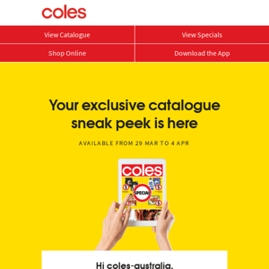 Coles Australia, preview this week's ½ price specials on chocolates!