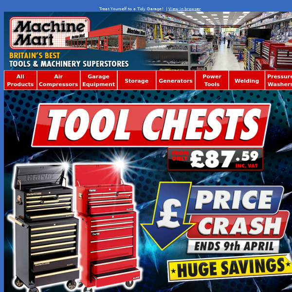 Price Crash on Tool Chest and Modular Storage Now On - Save £££s!