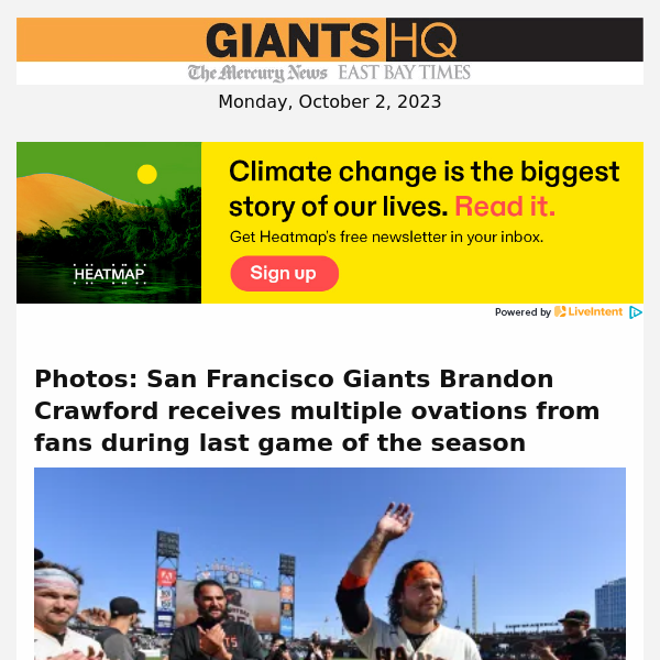 The End of the Season — Brandon Crawford, by San Francisco Giants