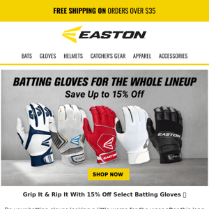 Save 15% On These Batting Gloves 👏