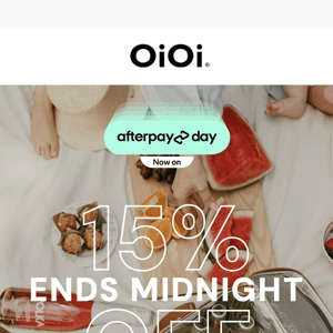 Afterpay Day Sale Ends MIDNIGHT ⏱️