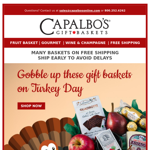 Feast Upon Our Thanksgiving Gift Baskets