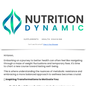 Nutrition Dynamic: Redefine Your Wellness Path: Beyond the Weight Cycle