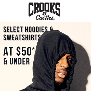 Crooks & Castles, less than 12hrs for $50 HOODIES