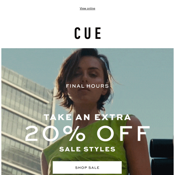 Extra 20% off all sale styles