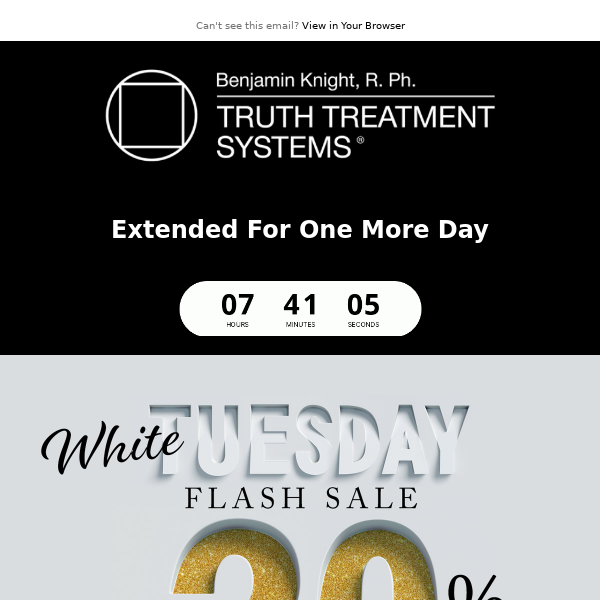 Extended! 🎉 20% FLASH Sale