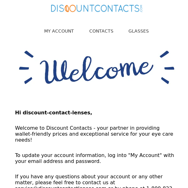 Welcome to Discount Contacts