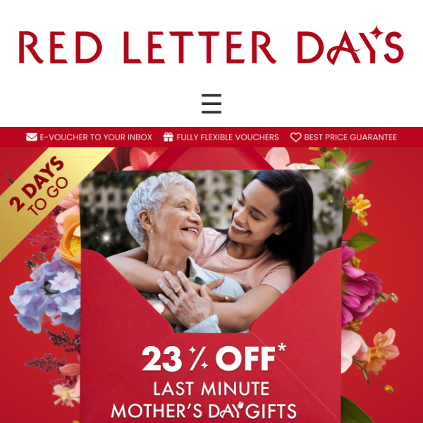 23% off - Your last chance for Mother's Day delivery