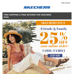 Get 25% off for friends and family