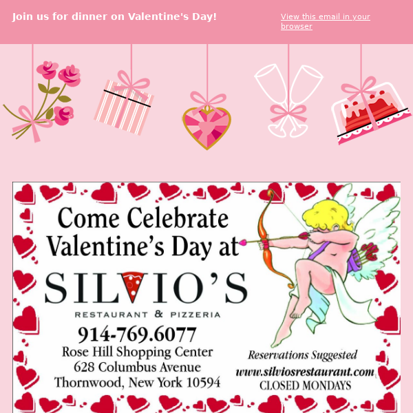 Join us for Valentine's Day!