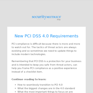 [Top Blog] New PCI DSS 4.0 Requirements