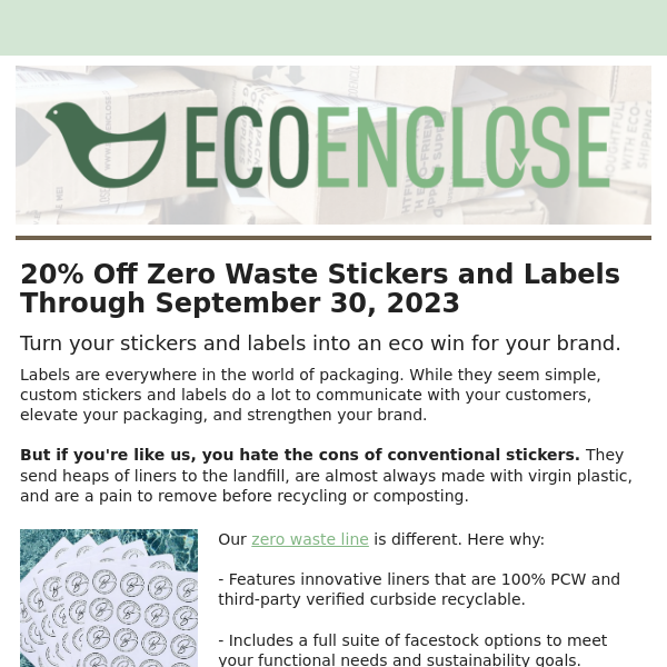 Zero Waste Stickers and Labels