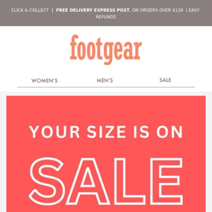 Your size is on sale!