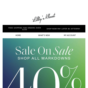 40% Off Markdowns 🤑