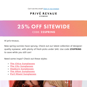 25% Off Sitewide Inside