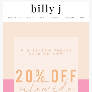 👏 😍 20% OFF SITEWIDE ON NOW!! 😍👏