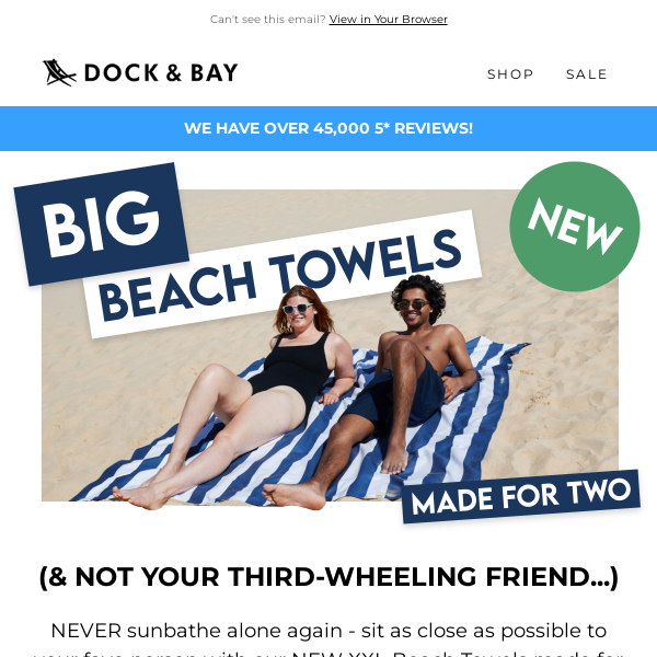 A towel made for two