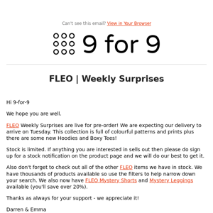 FLEO | Weekly Surprises