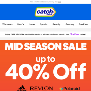 🛍️ Mid-Season Sale - Up to 40% off