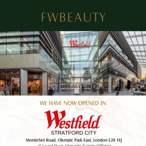 We have opened in Westfield Stratford City, Come and Visit Us