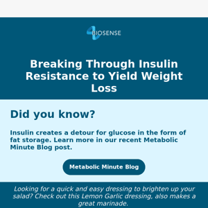 Breaking Through Insulin Resistance to Yield Weight Loss