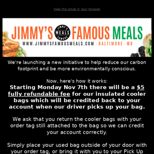 🌱 🌎 Time to Go Green with Jimmy's Famous Meals