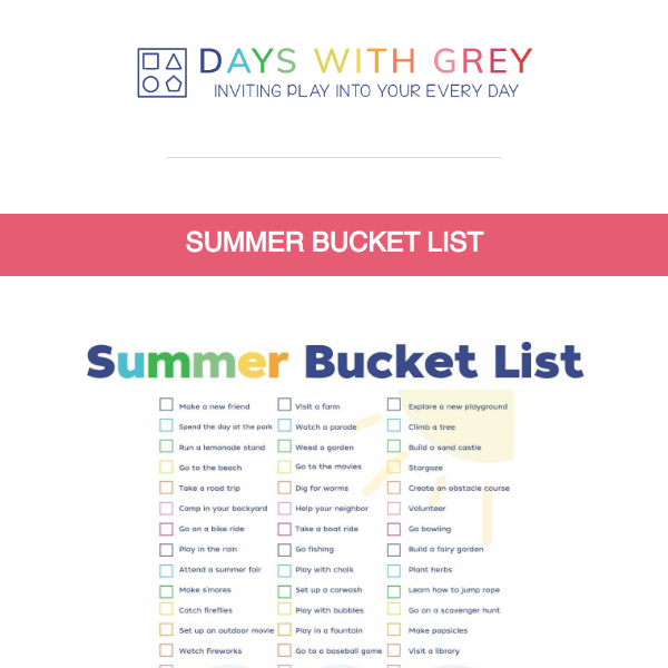 🪣Summer Bucket List