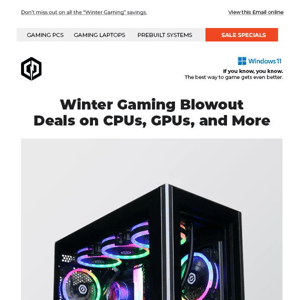 ✔ Last Call on Winter Gaming Deals - Free Shipping and More