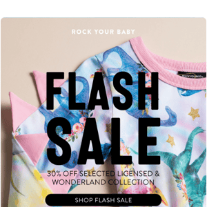 Flash Sale! 30% Off*!