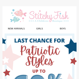 Patriotic Flash Sale Ends Soon!