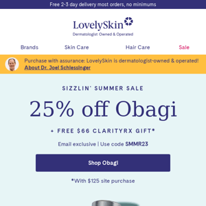 Summer is heating up with 25% off Obagi