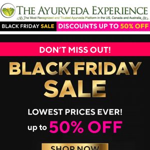 🤯 The Ayurveda Experience, these are the BEST offers in your inbox you should get NOW