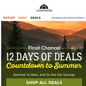 All 12 Deals for the Countdown to Summer Are Live!