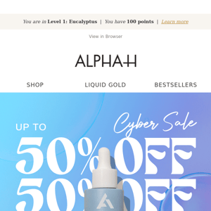 CYBER SALE: Up to 50% OFF