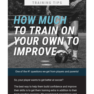 How much self-training should a player do?