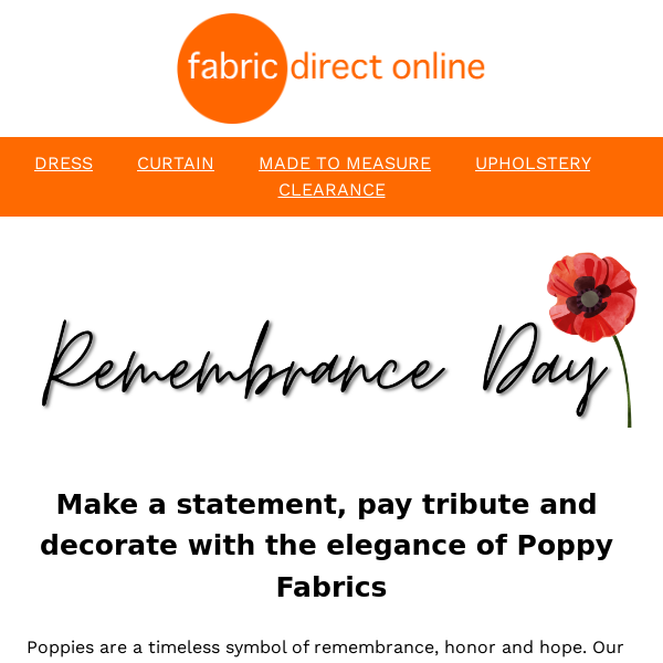 Remembrance Day Fabrics + Crochet Poppy Tutorial ✨