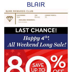 KA-BOOM! Up to 80% Off Clearance Savings Ends Soon!