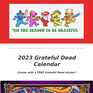 Grateful Dead Shop, Get a 2023 Grateful Dead Calendar for your favorite deadhead!🎄