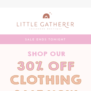 30% OFF CLOTHING 🌸⚡️ LAST CHANCE!!
