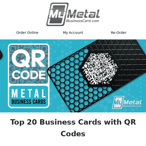 Top 20 Business Cards with QR Codes