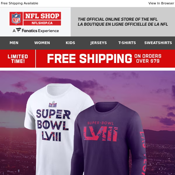 Official Styles For Super Bowl LVIII